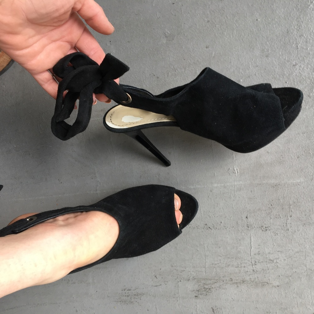Black Seude Custom Heels